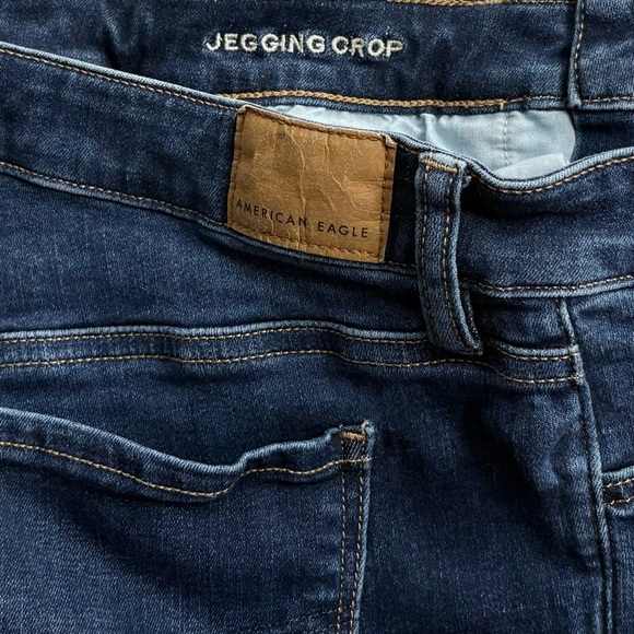 American Eagle AE Dark Blue Wash Jegging Crop Jean size 6 short - Picture 2 of 12